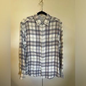 Faherty men’s reversible soft flannel button down shirt